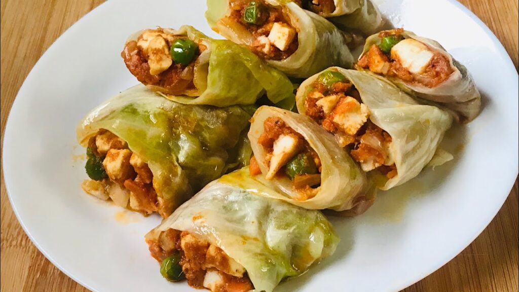 Paneer Cabbage Roll