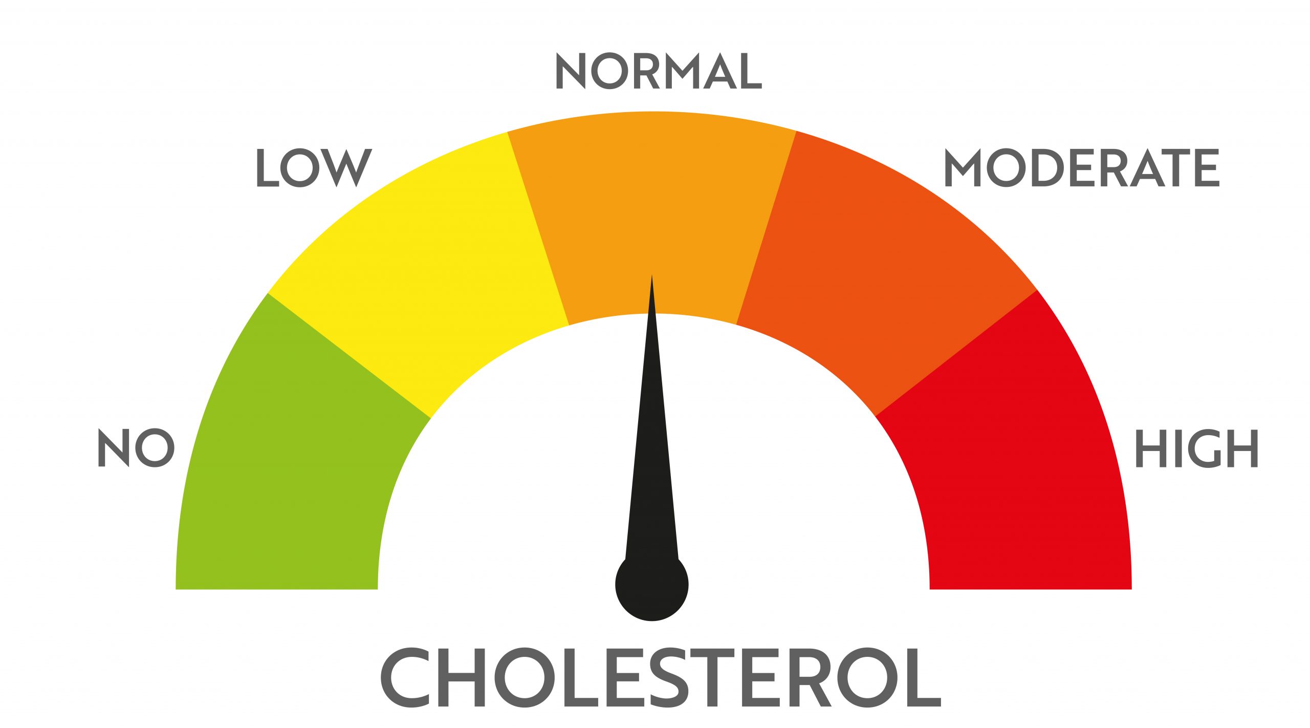 Cholesterol level meter indicator