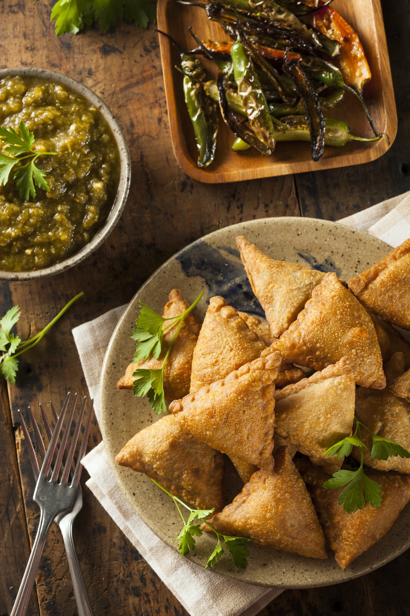 Homemade Fried Indian Samosas